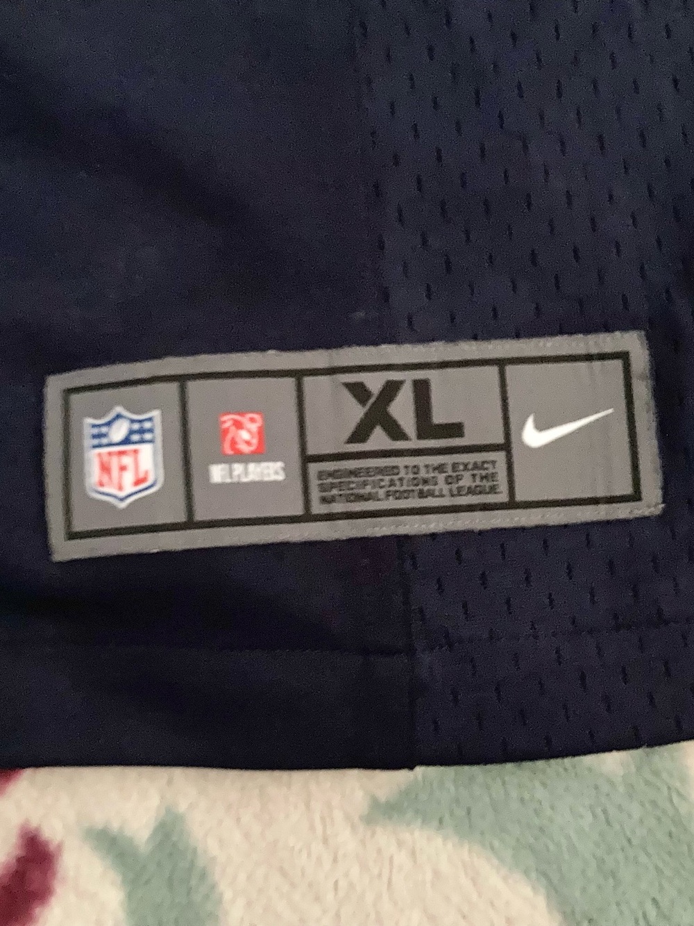 1 day sale💕 Nike Men’s XL Navy Black Football Jersey #6 White Orange Trim shirt - Picture 5 of 9